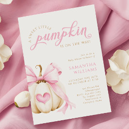 Sweet Little Pumpkin ist auf der Way Baby Dusche Einladung