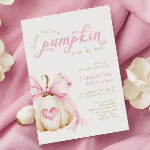 Sweet Little Pumpkin ist auf der Way Baby Dusche Einladung
