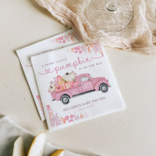 Sweet Little Pumpkin Pink Autumn Baby Dusche Serviette