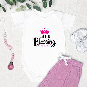 Sweet "Little Sessing" Pink Baby Strampler