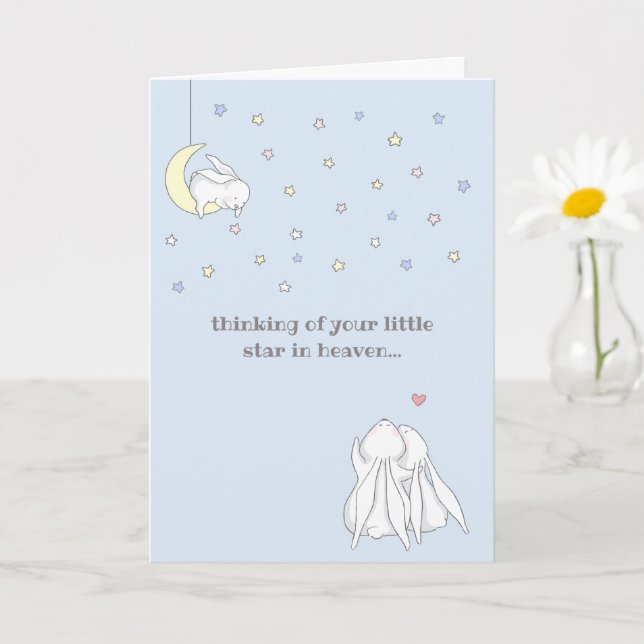 Sweet Little Star im Himmel Verlust des Beileids Karte (Kleine Pflanze)