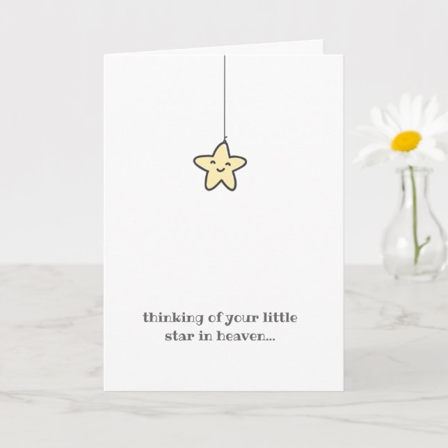Sweet Little Star im Himmel Verlust des Beileids Karte (Kleine Pflanze)