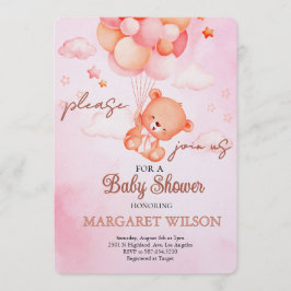 Sweet Little Teddy Bear Baby Shower Einladung