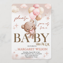Sweet Little Teddy Bear Baby Shower Einladung