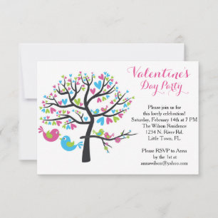 Sweet Love Birds Valentinstag Party Einladung
