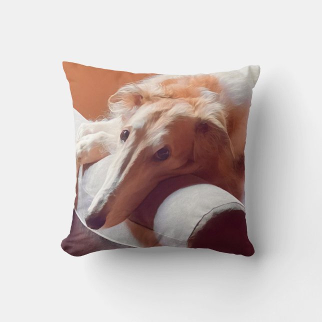Sweet Love Borzoi Coussin (Recto)