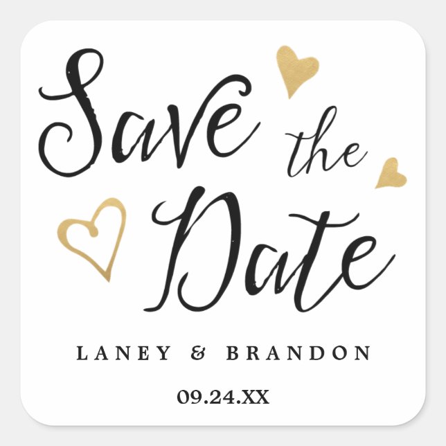 Sweet Love Enregistrer la date Stickers personnali (Devant)