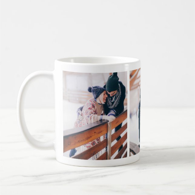 Sweet Love Holiday Weihnachten FotoCollage Tasse (Links)