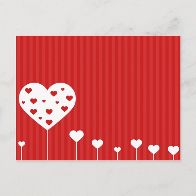 Sweet Lovely Romantic Hearts Postkarte (Vorderseite)