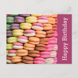 Sweet Macarons Happy Birthday Postkarte