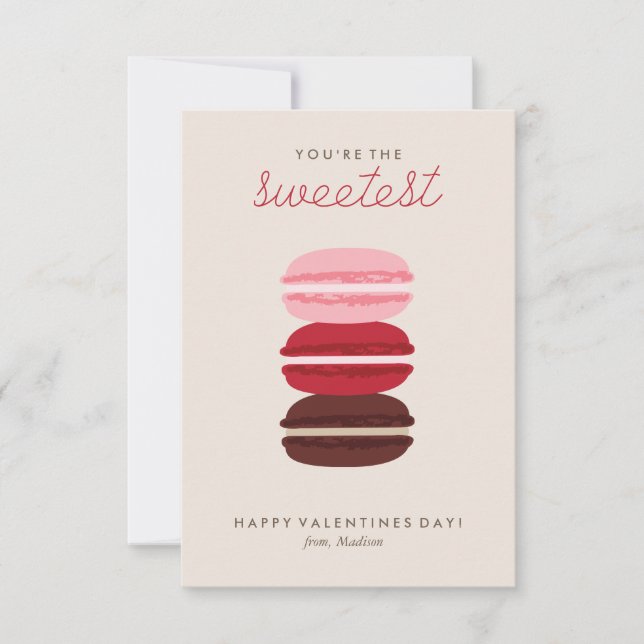 Sweet Macarons Kinder Klassenzimmer Valentine Einladung (Vorderseite)