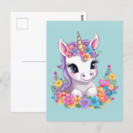 Sweet Magical Baby Unicorn Postkarte