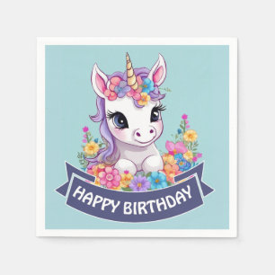 Sweet Magical Baby Unicorn Serviette