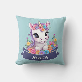 Sweet Magical Baby Unicorn Throw Kissen