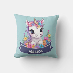 Sweet Magical Baby Unicorn Throw Kissen