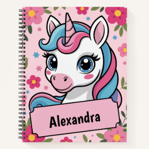 Sweet Magical Unicorn Design Personalisiert Girl Notizbuch