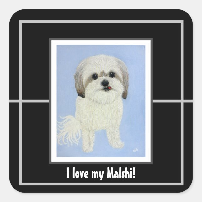 Sweet Malshi Square Sticker (Vorderseite)