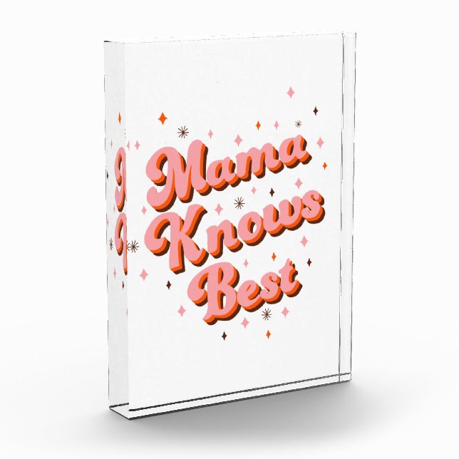 Sweet Mama kennt die beste rosa braune Retroschrif Fotoblock (Links)