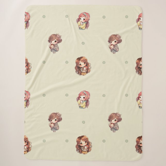 Sweet Mama und Baby Sherpa Blanket Sherpadecke (Vorderseite)