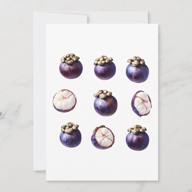 Sweet Mangosteen Tropical Fruit Einladung (Vorderseite)