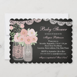 Sweet Mason Jar Chalkboard Baby Dusche einladen Einladung