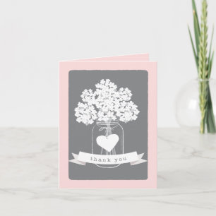 Sweet Mason Jar Merci Carte de note