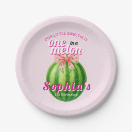 Sweet Melon First Birthday Party Pappteller