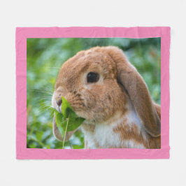 Sweet Mini Lop Kaninchen Fleecedecke