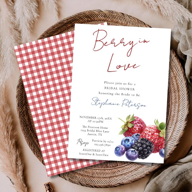Sweet Mixed Berries Berry In Love Bridal Shower  Einladung (Von Creator hochgeladen)