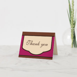 Sweet Mocha & Fuchsia Merci Cartes de notes
