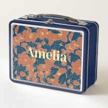 Sweet Mock Orange Metal Lunchbox