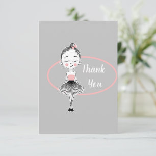 Sweet Modern Ballet Girl Merci plat carte