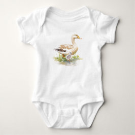 Sweet Momma Duck mit Baby Ducklings, Babygeschenk Baby Strampler