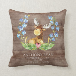 Sweet Moose Baby Coussin statistiques de naissance