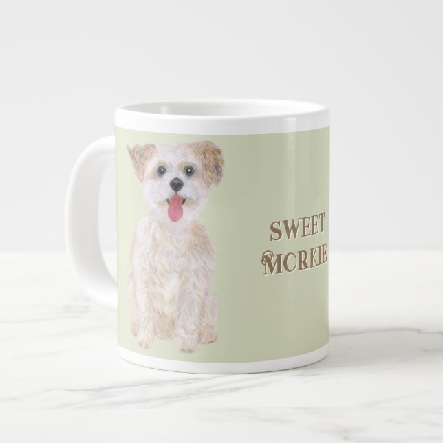 Sweet Morkie Jumbo Tasse (Vorderseite Links)