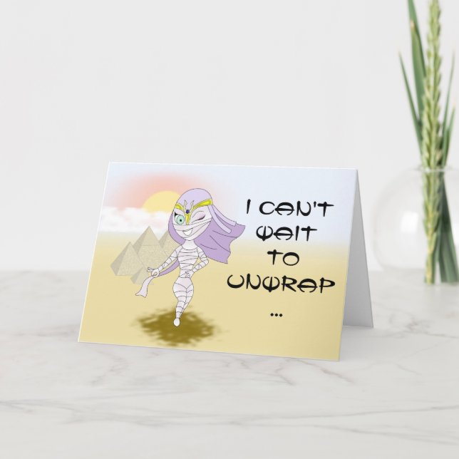 Sweet Mummy (weiblich) mit Herz und Schmetterlinge Karte (Vorderseite)