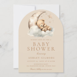 Sweet Niedlich Beige Neutral Baby Dusche Einladung