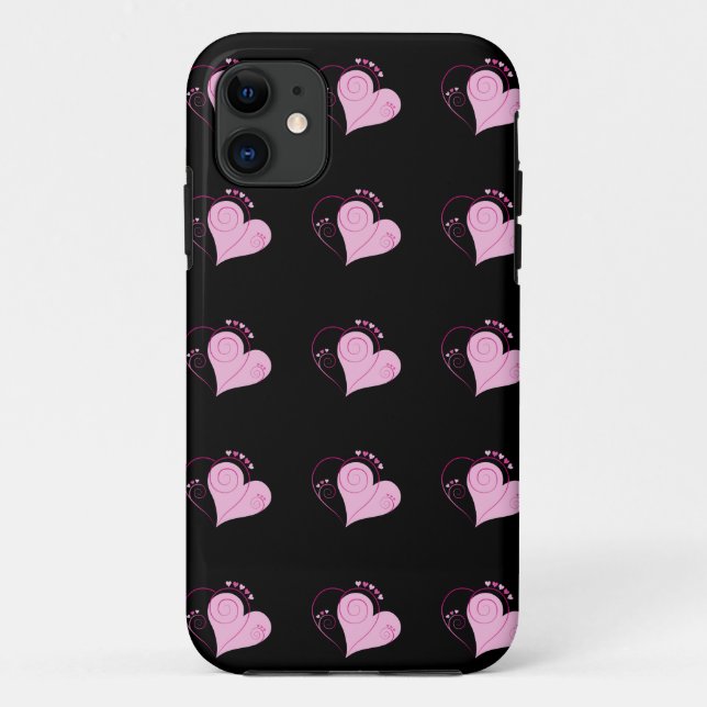 Sweet Niedlich Happy Valentine Liebe Herz weich ro Case-Mate iPhone Hülle (Rückseite)