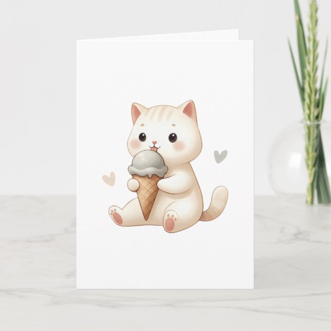 Sweet Niedlich Kitten Grußkarte für jeden Anlass Karte (Vorderseite)