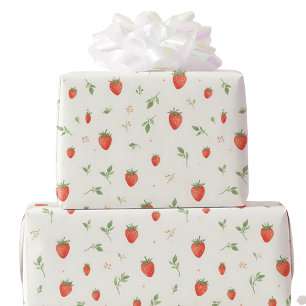 Sweet Niedlich Strawberry Gemustert Geschenkpapier