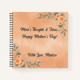 Sweet Notebook mit Blumenthema für den Muttertag Notizbuch