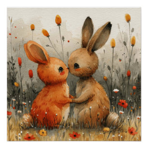Sweet Nuzzle Ballet: Ein bisschen Whimsy Bunny Poster