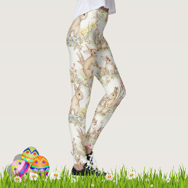Sweet Oaster Bunnies & Daffodils Leggings