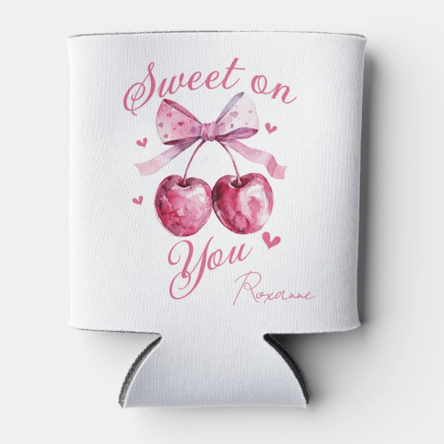 Sweet on you" Anpassbare Kirschdenkmal-Dose Dosenkühler (Vorderseite)
