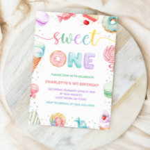 Sweet One 1er anniversaire Invitation