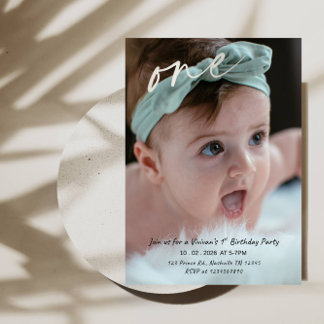 Sweet One Birthday - Baby Girl 1st Birthday Party Einladung