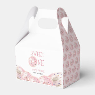 Sweet One Boho Wasserfarbe Donut Thema 1. Geburtst Geschenkschachtel
