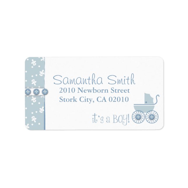 Sweet One Boy Address Label Adressaufkleber (Vorne)
