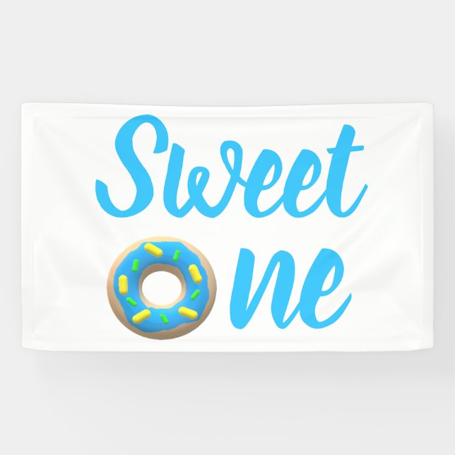 Sweet One Donut 1. Geburtstag Banner (Horizontal)