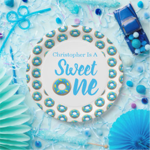 Sweet One Donut 1. Geburtstag Pappteller